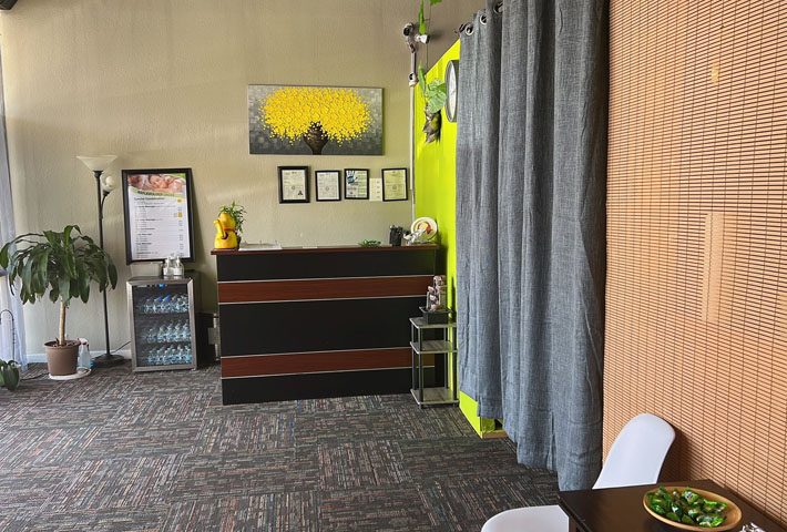The welcoming interior of Reflexology Oasis